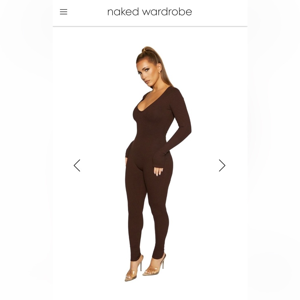 Black L Naked Wardrobe Jumpsuit (new)